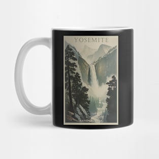 Yosemite National Park Vintage Travel Poster Mug